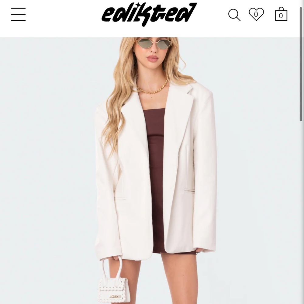 Leather Oversized Edikted Blazer NEW